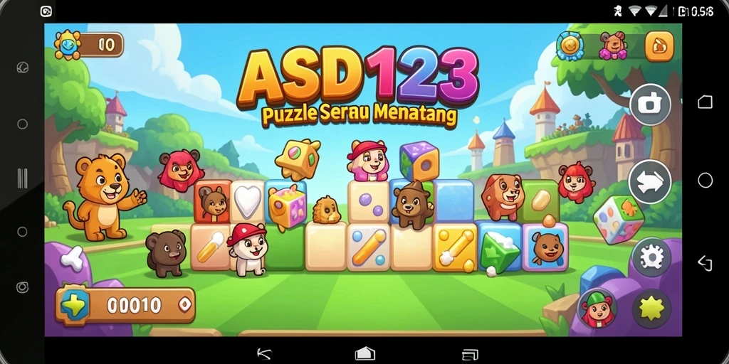Screenshot utama menampilkan gameplay menantang dari ASD123.