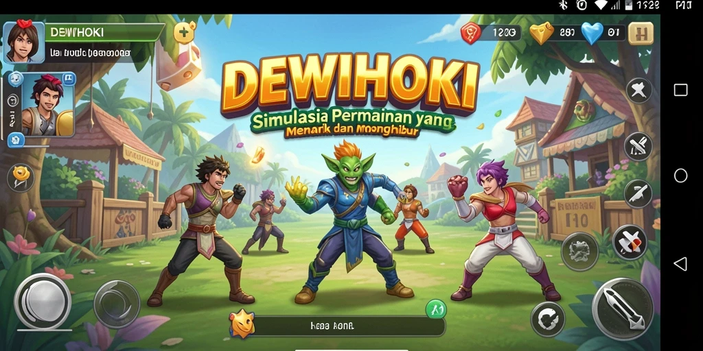 Tampilan gameplay menarik dari DEWIHOKI yang penuh warna.