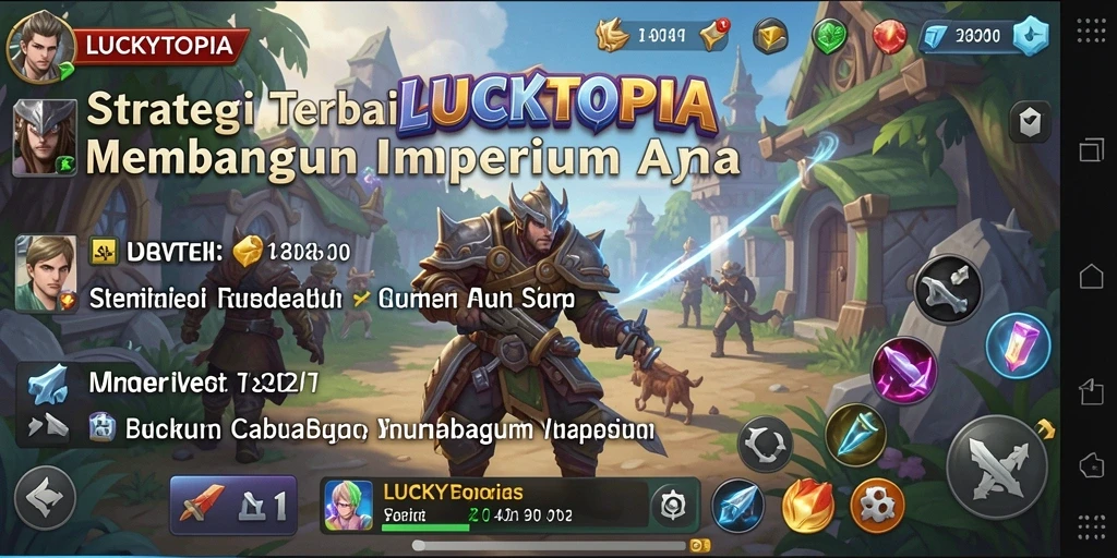 Gameplay menantang dalam <strong>LUCKYTOPIA</strong> dengan strategi yang mendalam.