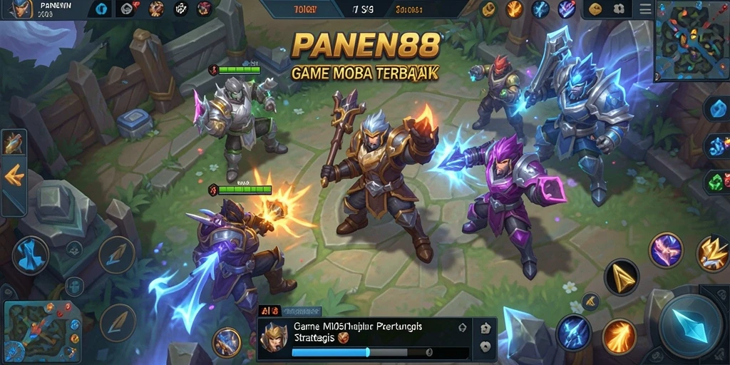 Tampilan gameplay seru di dunia MOBA PANEN88.