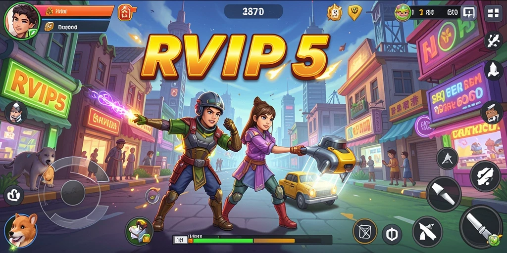 Screenshot menunjukkan gameplay RVIP5 yang mendalam dan interaktif.